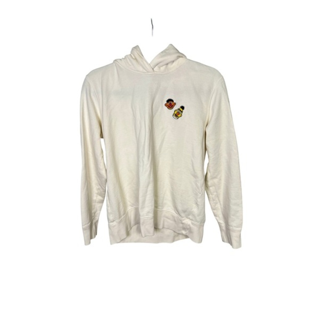 UNIQLO UT Kaws Sesame Street Hoodie Sweatshirt Cream Size L‎